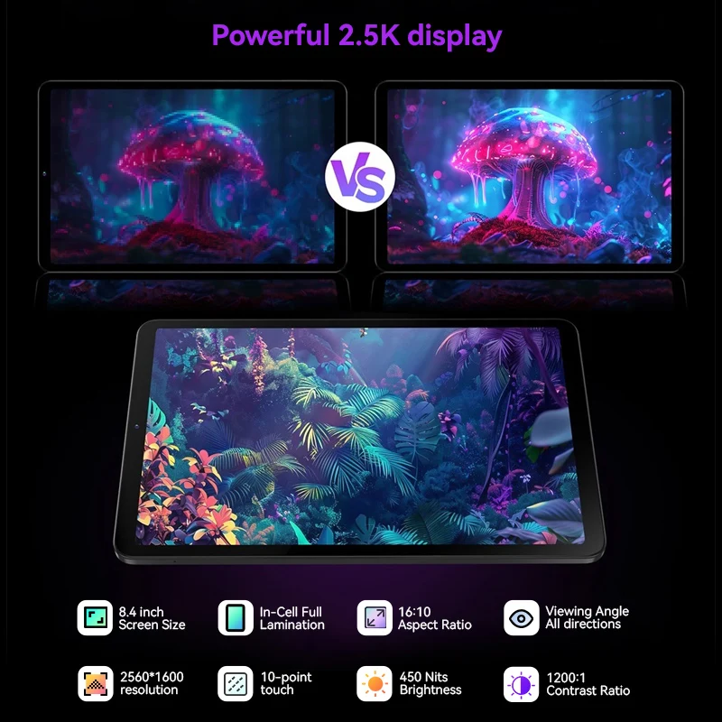 HEADWOLF FPad 6 Andorid 14 Gaming Tablet 8.4 inch 128GB ROM MTK