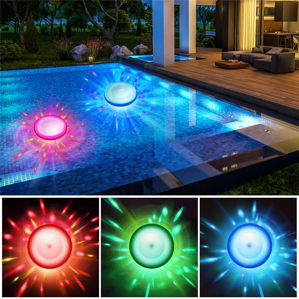 2pcs Swimming Pools LED RGB Underwater Lights 7 Dynamic Lighting Effects Fish Tank Pool Underwater Lighting Plant Grow Lights