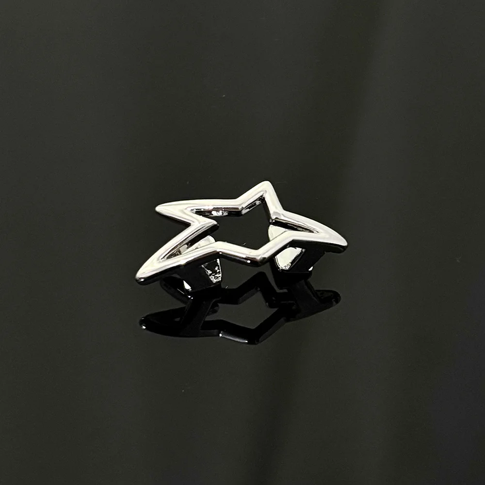 YOUNGX خمر الجوف غير النظامية ستار الأسنان Grillz الأقواس الهيب هوب Y2K مائل الخماسي الأسنان قبعات للنساء الرجال المجوهرات هالوين