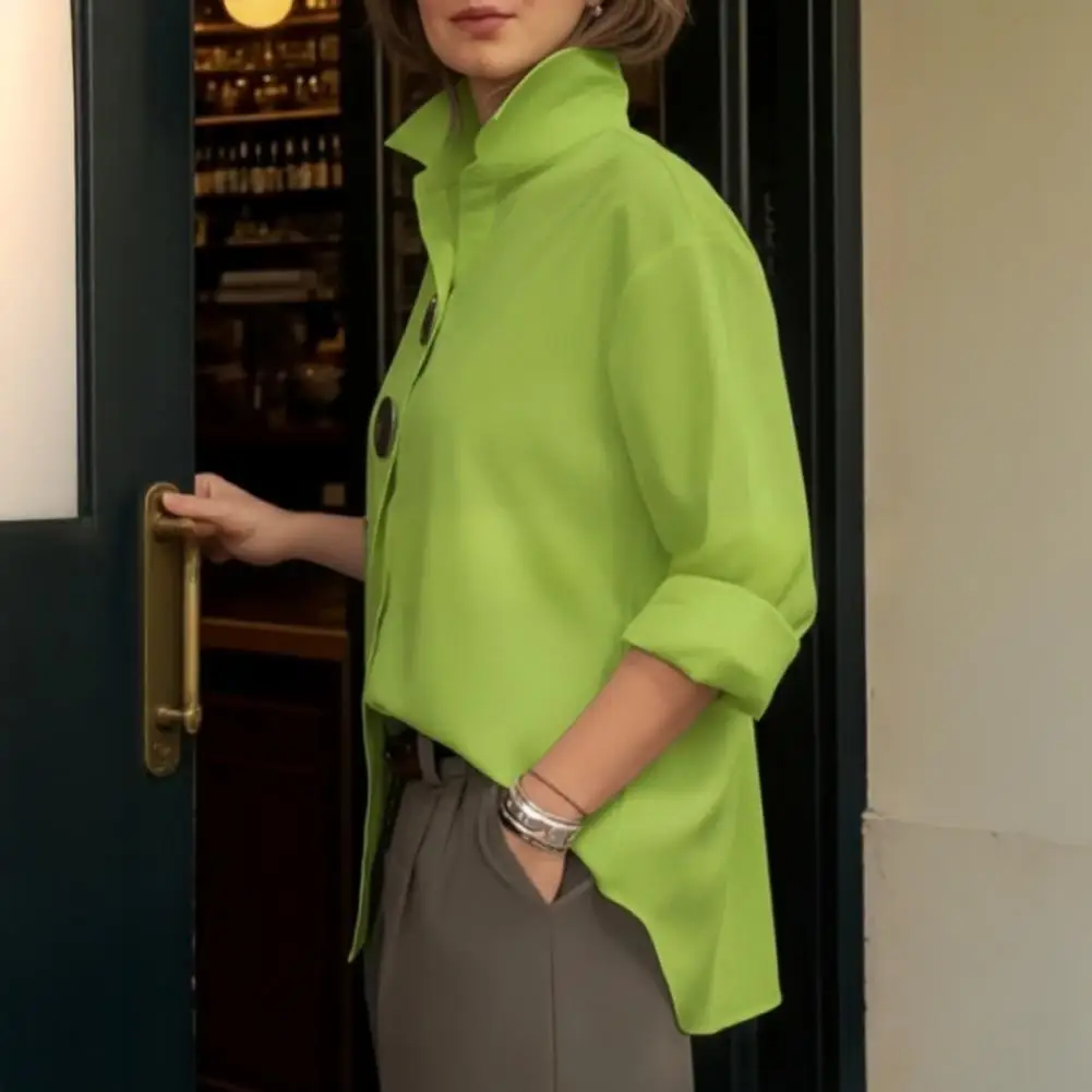 

Модные свободные повседневные рубашки-блузы оверсайз средней длины для женщин, весна-осень 2026, популярная корейская женская одежда