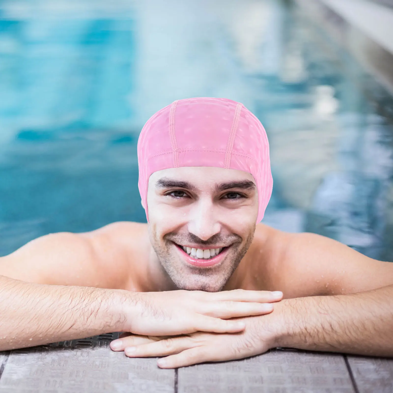 

Adult Swimming Cap for Men Large Womens PU Coating Waterproof Toddler Hair Caps