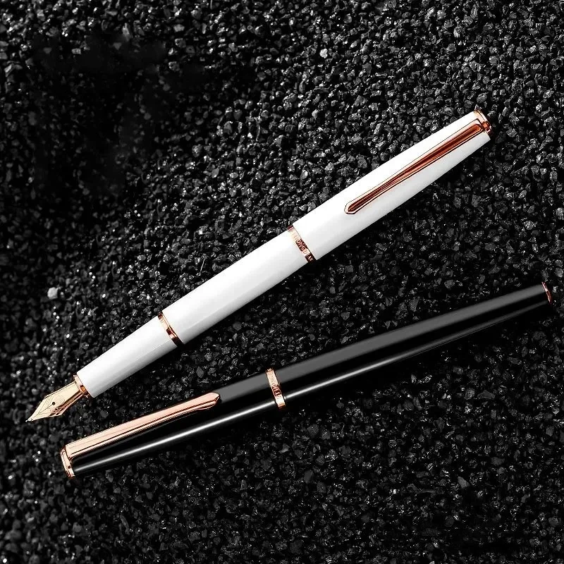 HONGDIAN 920 Rose Gold Fountain Pen Extra Fine/Fine Nib 0.4/0.5mm Ink Pen For Ladies Business Office School Supplies Stationery