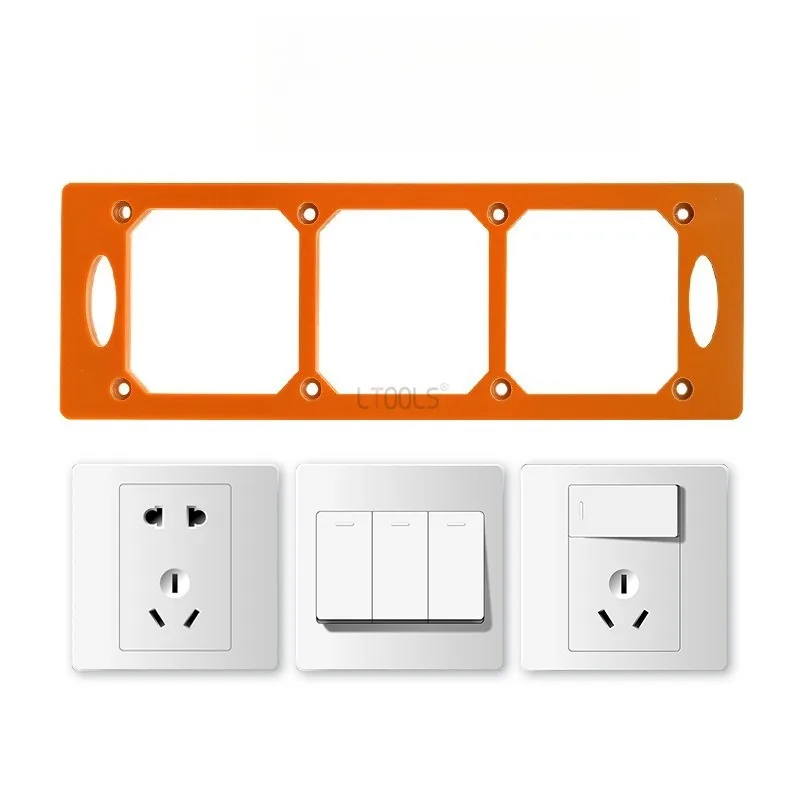 

Шаблон для вырезания отверстий под розетки и выключатели, вспомогательный инструмент для деревообработки, для разметки и резки пазов