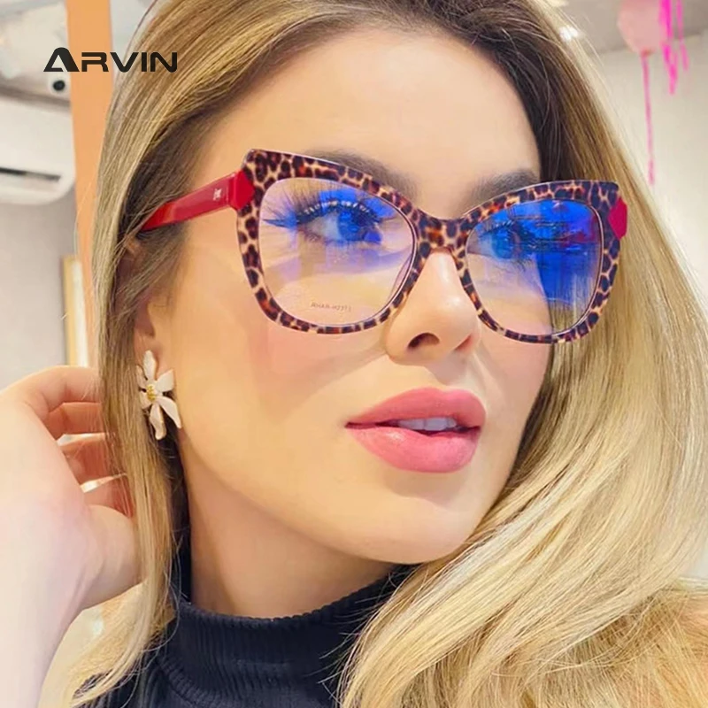 Fashion Personality Brand Cat Eye Eyeglasses Frame Women Ladies Luxury Designer Optical Anti Blue Light Glasses Frame