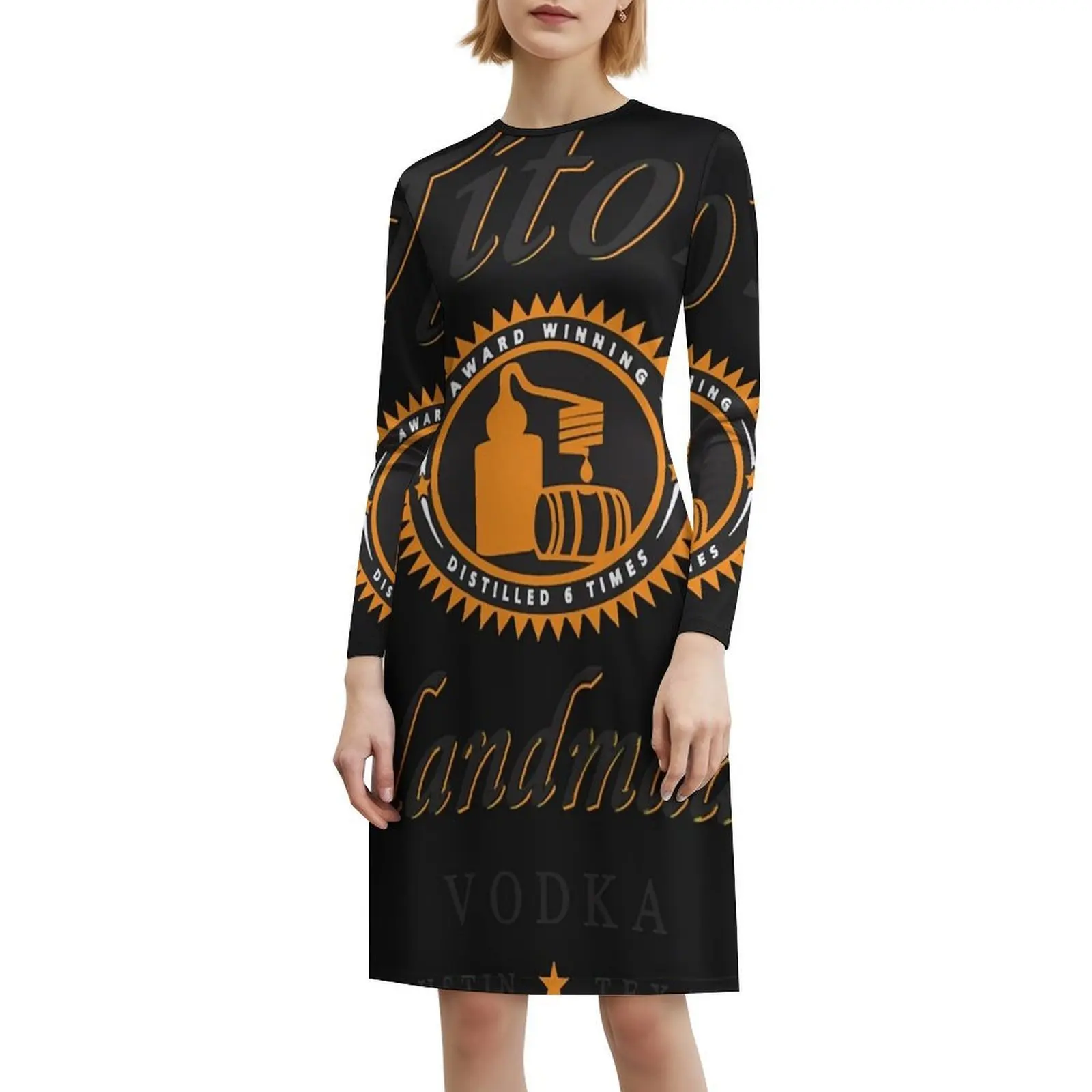 نسخة من فستان تي شيرت أساسي مزين بالزهور للنساء لربيع وصيف فستان كاجوال للحفلات نسخة من فساتين الحفلات الأساسية