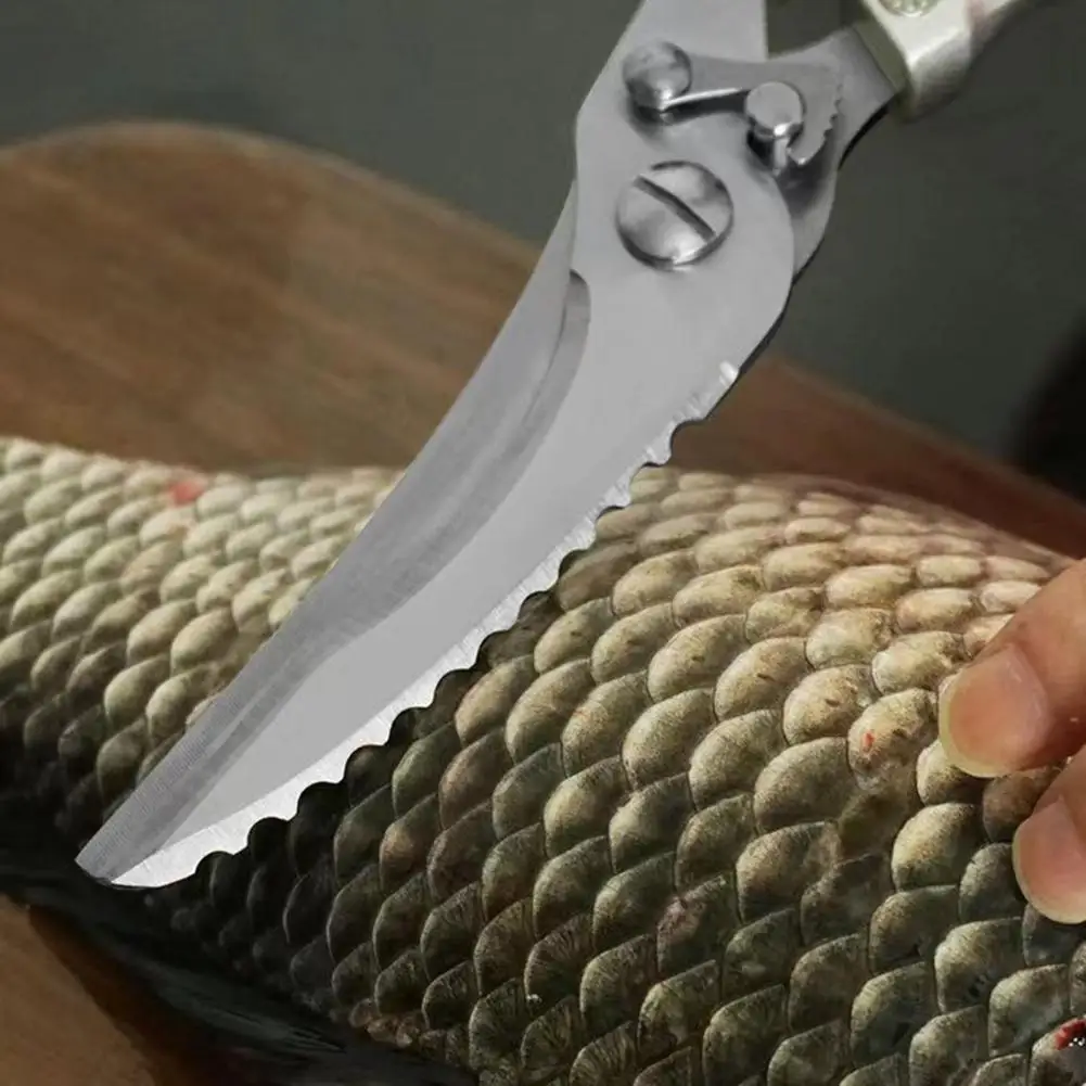 

Kitchen Chicken Bone Scissors Fish Scale Clean Poultry Shears Stainless Steel Shear Poultry Bone Meat Vegetable Cutter Scissors