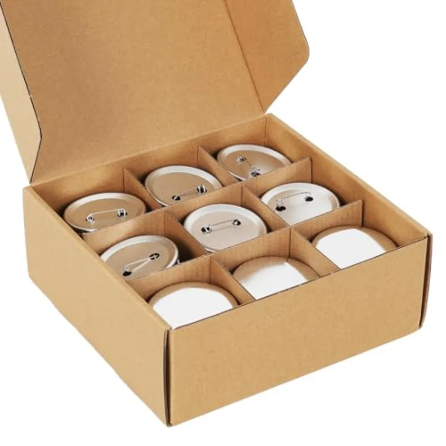 

110 Sets 58mm/ 2.28 inch Approx. 2.25 Button Maker Supplies Blank Pins Buttons Press for DIY Badge Maker Machine Parts to Creat