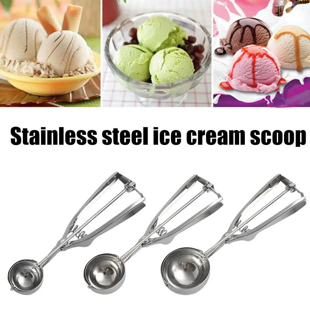 

Multifunctional Ice Cream Scoops Stainless Steel Dual-Purpose Scoop Fruit Watermelon Spoon Ball Scoop Household Ice Cream Tools