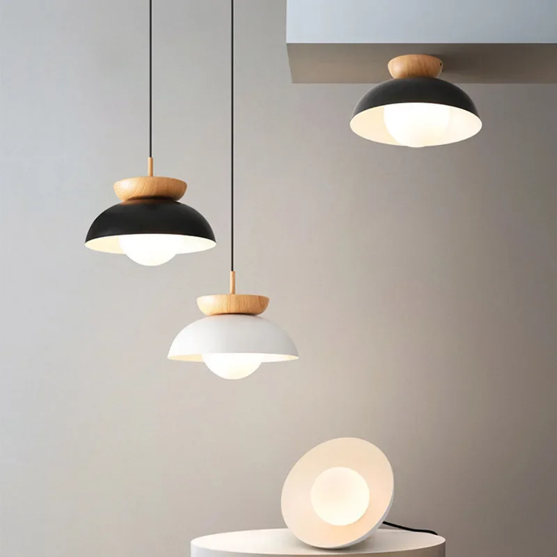 

Japanese style modern wooden pendant light dining room bedroom study LED pendant light entrance staircase balcony lighting