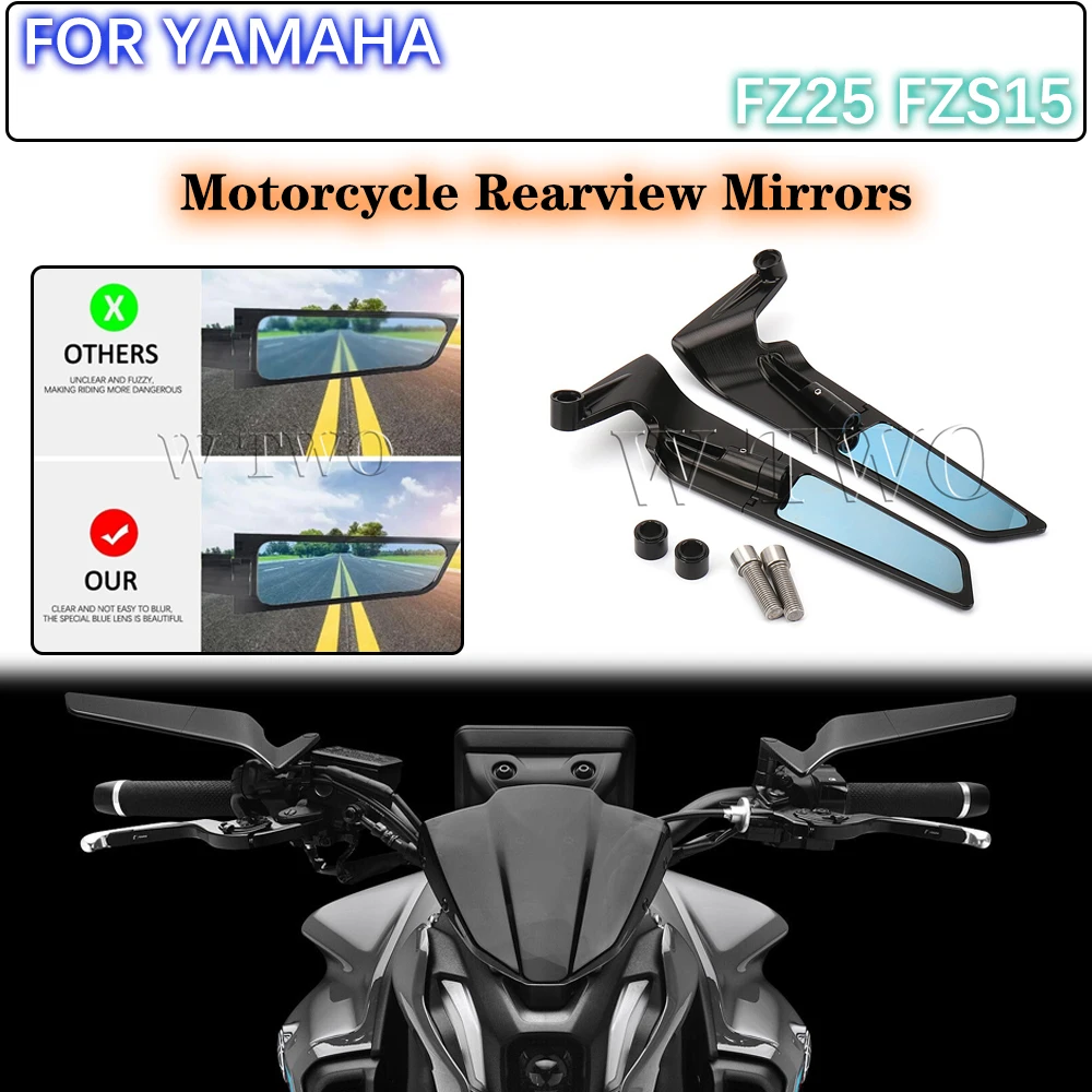 For YAMAHA FZ25 FZS15 Motorcycle accessories fixed Wind Wing Adjustable Rotating Rearview Mirrors