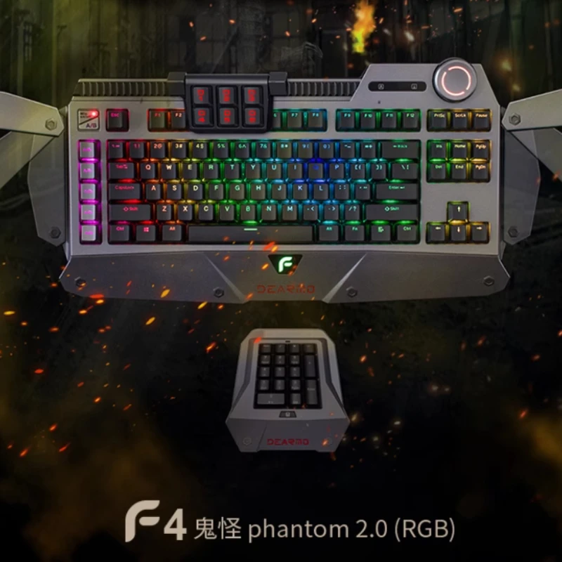 

Dearmo F4 Mechanical Keyboard Wired Single-Mode RGB Ergonomic Esports Gaming Teclado Computer Keyboard PC Gamer Accessories