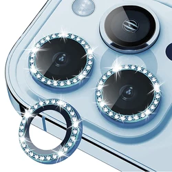 Metal Glitter Diamond Camera Protector For iPhone 14 Pro Max 12 13 Pro Back Lens Protective Glass for iPhone 11 Pro Max 12 Mini