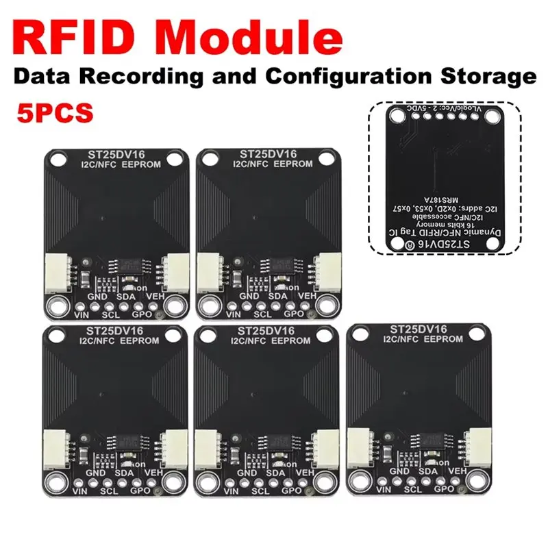 【RECOMENDAR】ST25DV16K I2C 13.56Mhz ISO15693 RFID Tag Module Dynamic, For Arduino ESP32 STEMMA QT/Qwiic Compatible