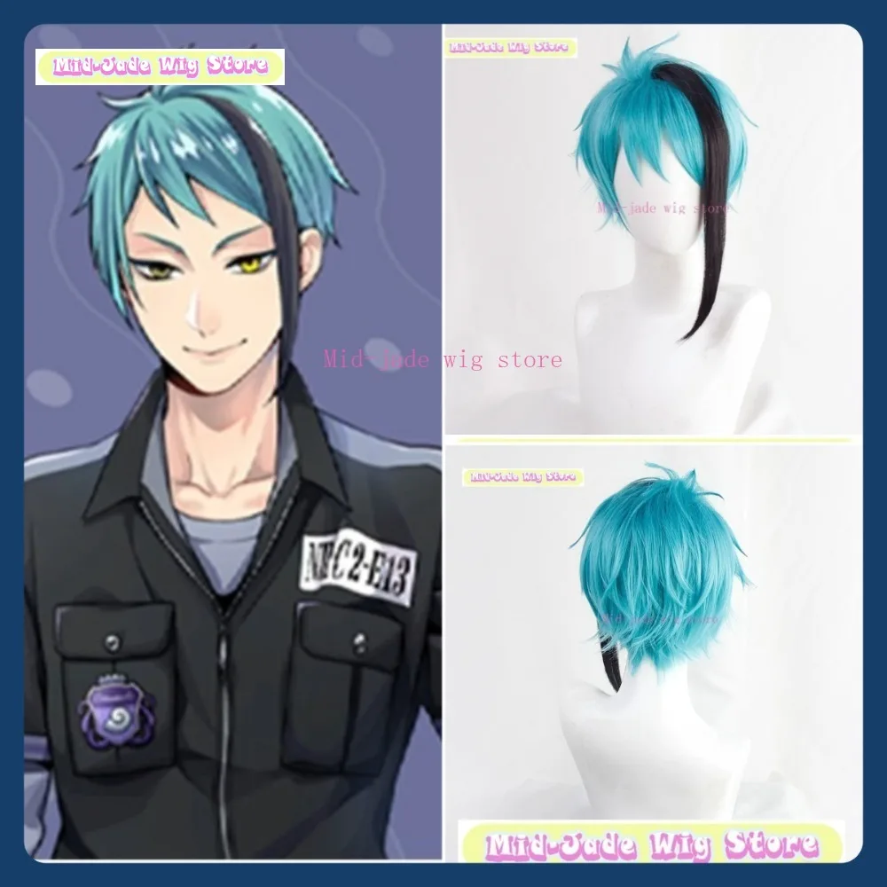 Parrucca Mid-jade Negozio Twisted Wonderland Floyd Leech Parrucca Cosplay Gioco Anime Gioco di ruolo Halloween Party Performance Capelli sintetici