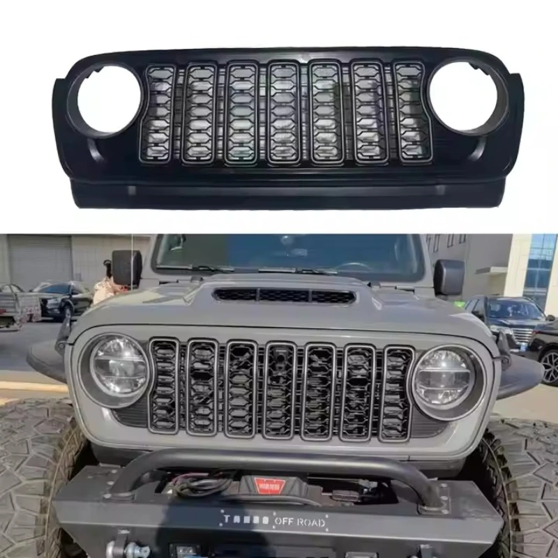 

New Style Abs Front Grille Network Grill for Jeep Wrangler JL24 2007-2024 Abs Net Grilles Gladiator Accessories