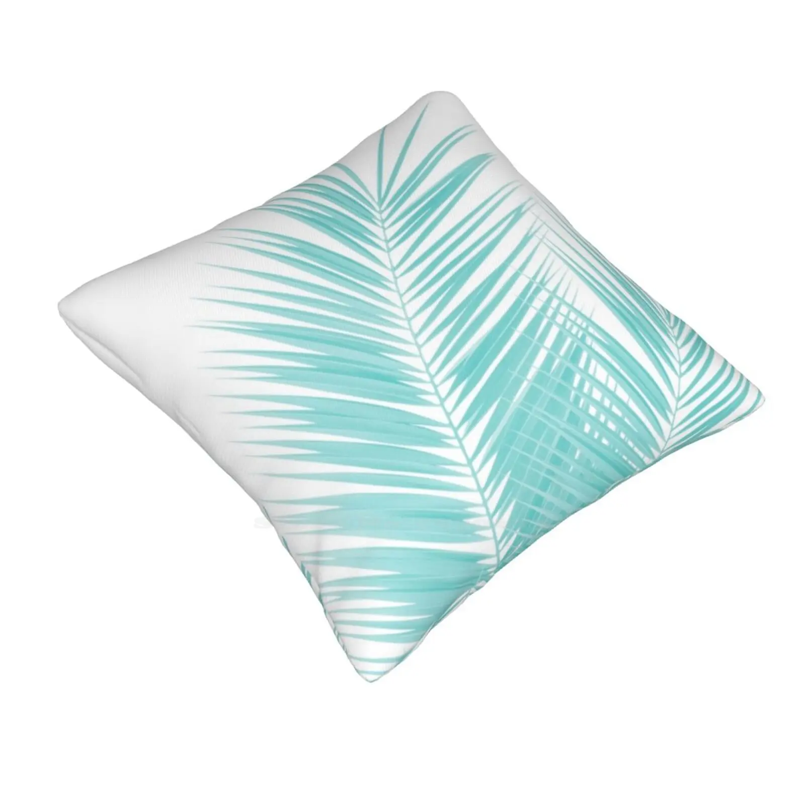 Soft Turquoise Palm Leaves Dream-Cali Summer Vibes #1 #tropical #decor #art Pillows Case Bedroom Home Decoration Color Collage