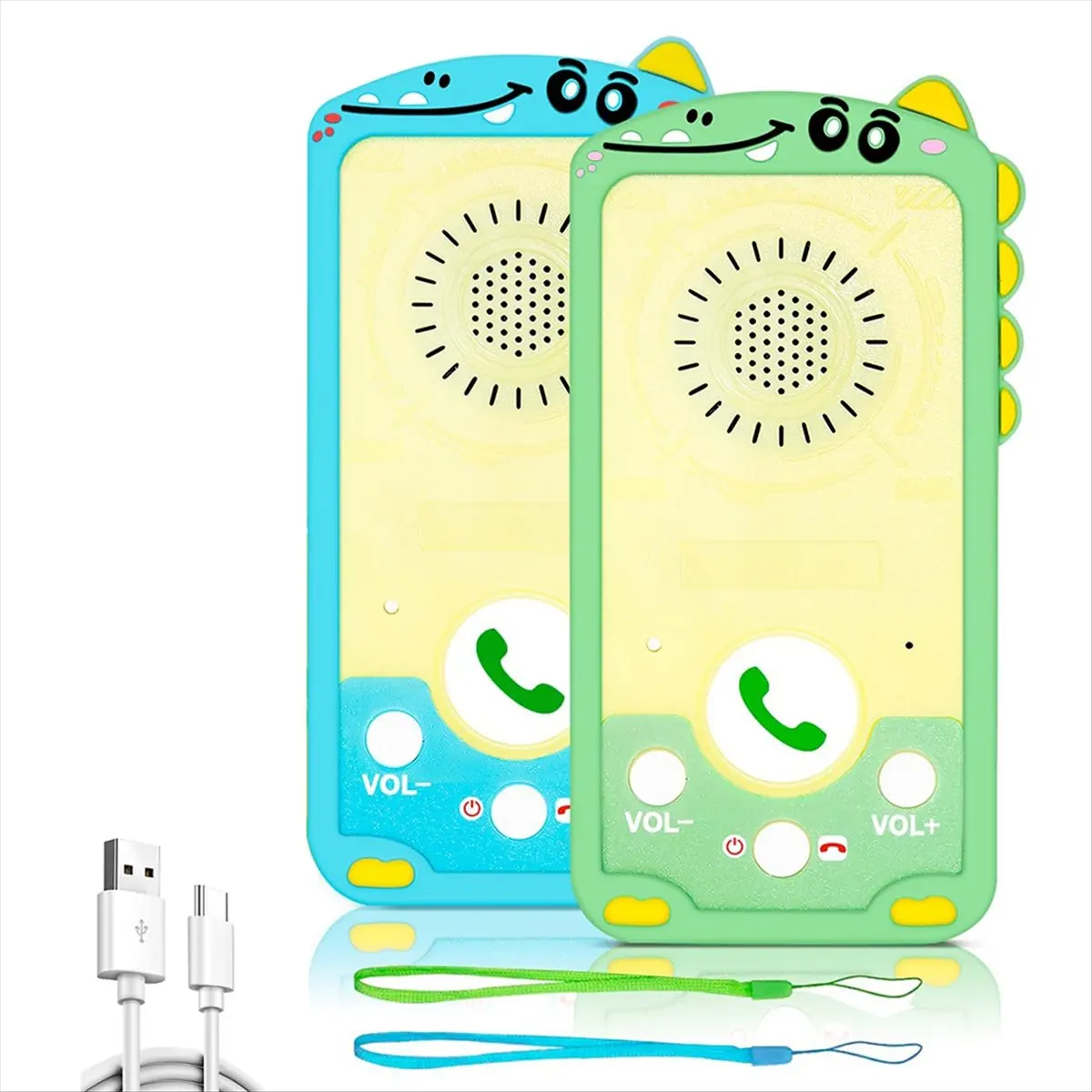 Walkie Talkie A64I untuk Anak-Anak, Pengirim Pesan Instan dengan Casing Silikon Dinosaurus, Mode Obrolan, Bicara dan Dengarkan Secara Bersamaan untuk Anak-Anak di Rumah dan Luar Ruangan