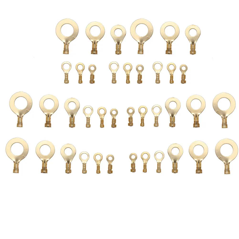 

150pcs Copper Crimp Connectors Terminal Combination Ring Terminals Anti-corrosion Electrical Conductivity Assorted Size