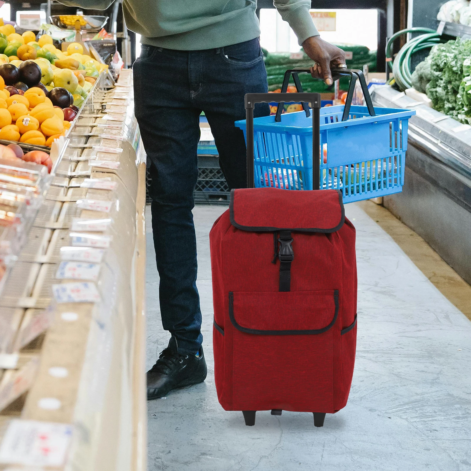 

Shopping Cart Replacement Bag Thick Oxford Cloth Large Capacity Reusable Trolley Bags Waterproof Liner Grocery Cart Home Storage