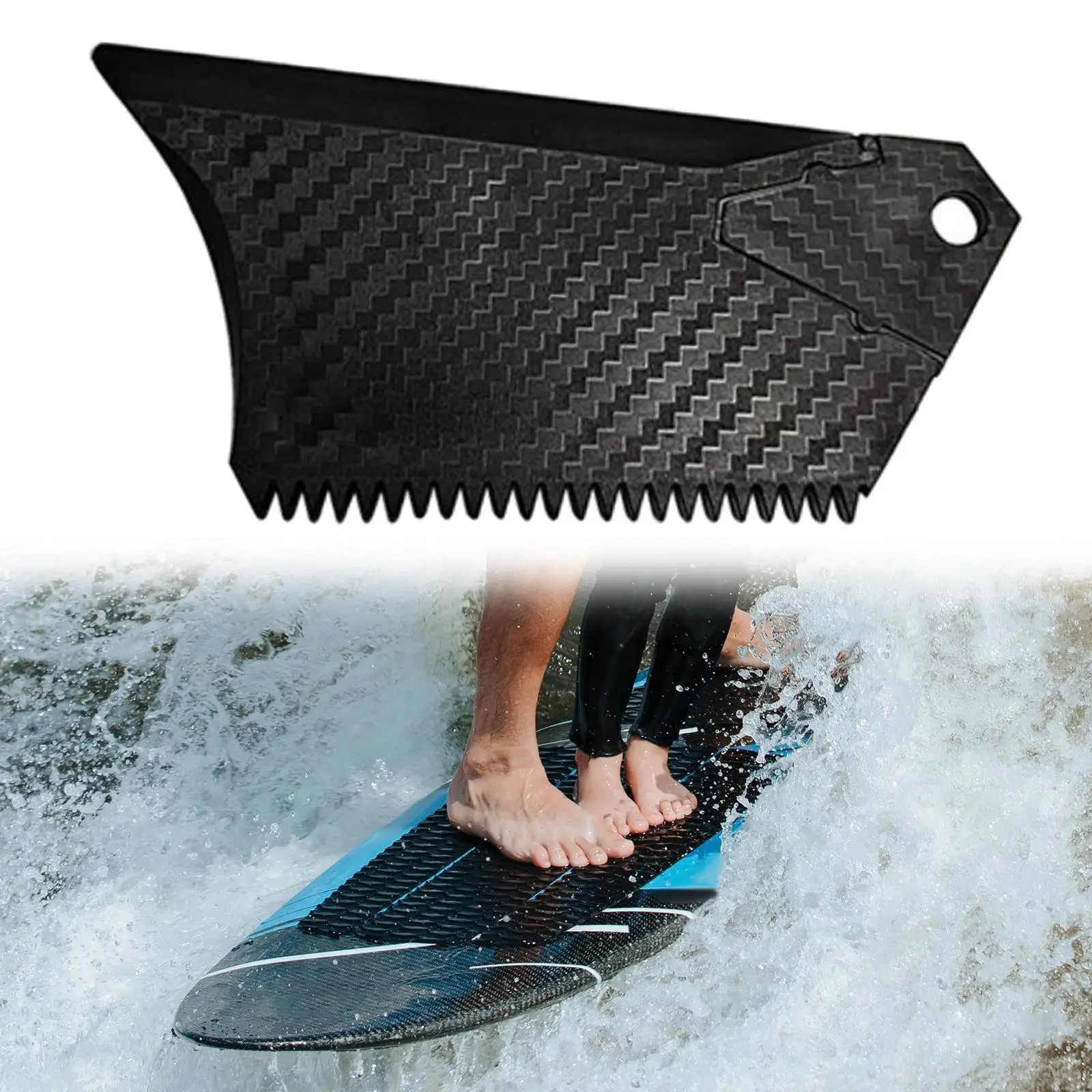 Surfboard Wax Comb with Fin Key, Surf Board Wax Scraper and Wax Remover