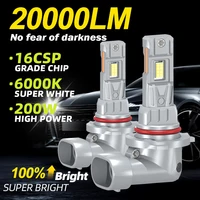 9005 HB3 9006 HB4 faros Led Canbus 200W 6000K bombillas superbrillantes Turbo 3570 CSP lámpara de luz frontal de tubo de cobre único