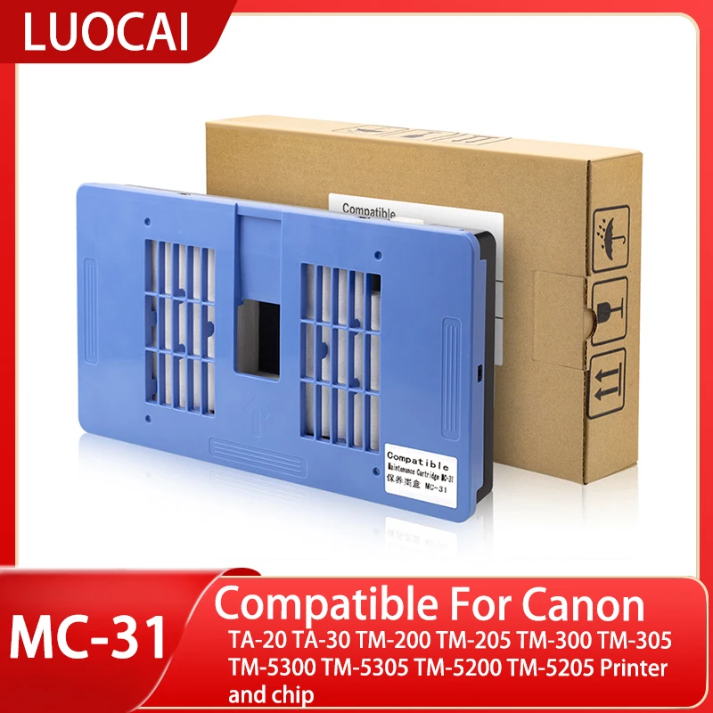 LUO CAI MC-31 Maintenance Box For Canon TA-20 TA-30 TM-200 TM-205 TM-300 TM-305 TM-5300 TM-5305 TM-5200 TM-5205 Printer and chip