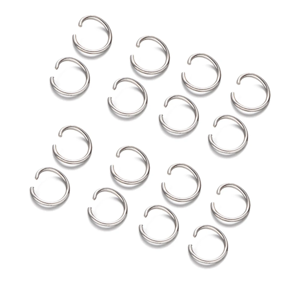 100pcs Stainless Steel 4/5/6/7/8/10mm Loops Open Jump Ring For DIY For DIY Connectors Accessories Jewelry Making Supplies Crafts