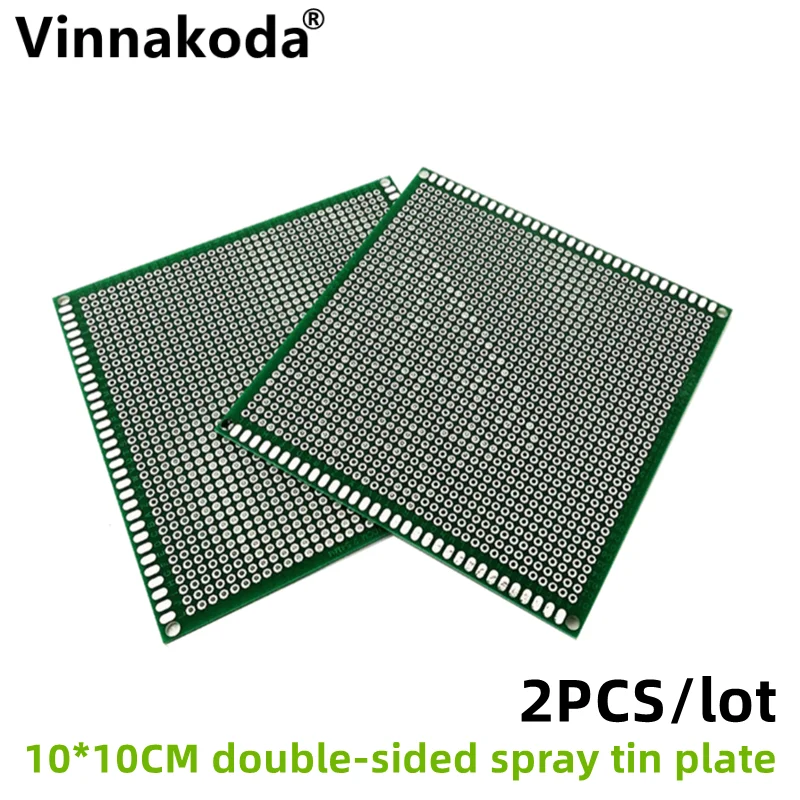 

2PCS 10*10CM double-sided spray tin 1.6 thick 2.54 pitch universal board universal circuit board hole board PCB