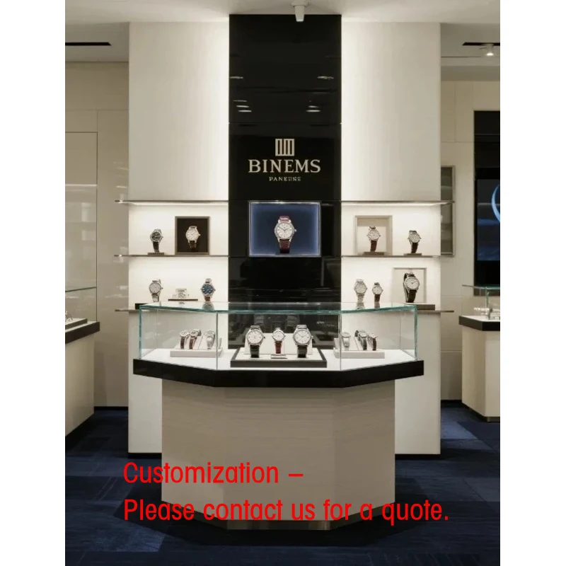 custom.Deluxe Luxury Custom Square Watch Display LED Lit Durable Heavy Duty Design Solid Back Stainless Steel