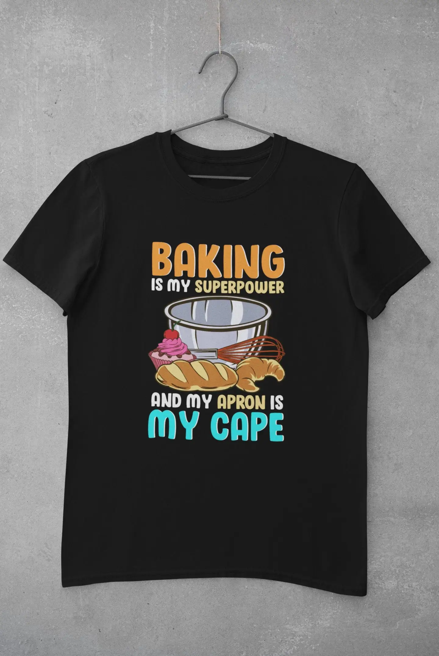 Cake Baker T Shirt Baking Lover Pastry Chef My Apron Is Cape