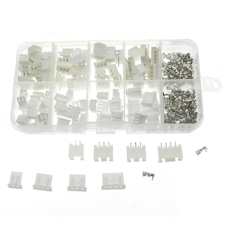 250Pcs 2.54Mm XH2.54 2P 3P 4 Pin Connector Plug + Straight Needle + Terminal Socket Pin Header Wire Adaptor Y A S