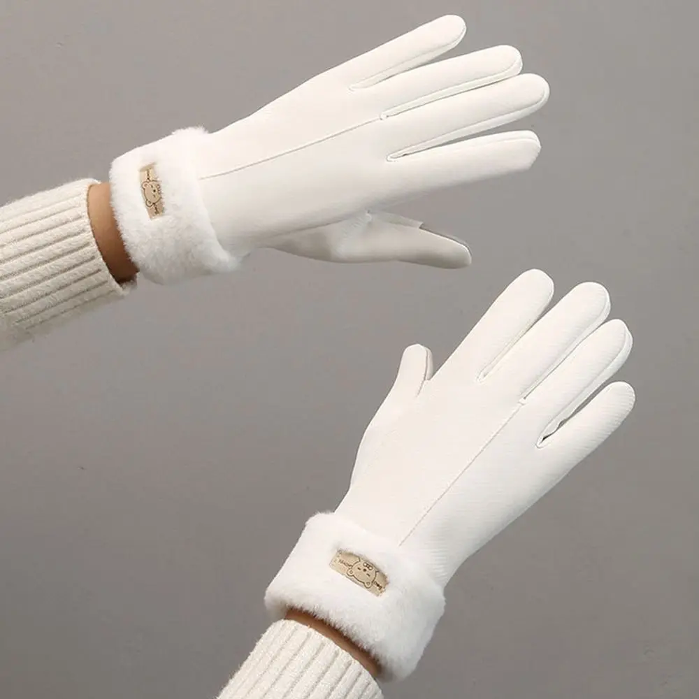 Fashion Warm Women Winter Gloves Thick Touchscreen Gloves Soft Waterproof Cycling Mittens Running