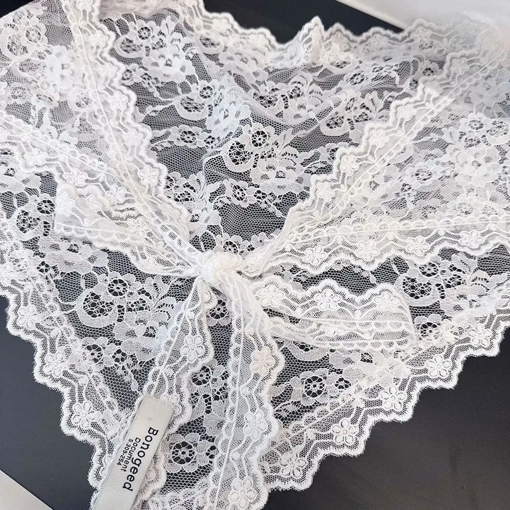 Fashion Y2K Lace Half Skirt Trendy Triangle Outwear Mini Skirt Flower Embroidery High Waist Gauze Skirt Party