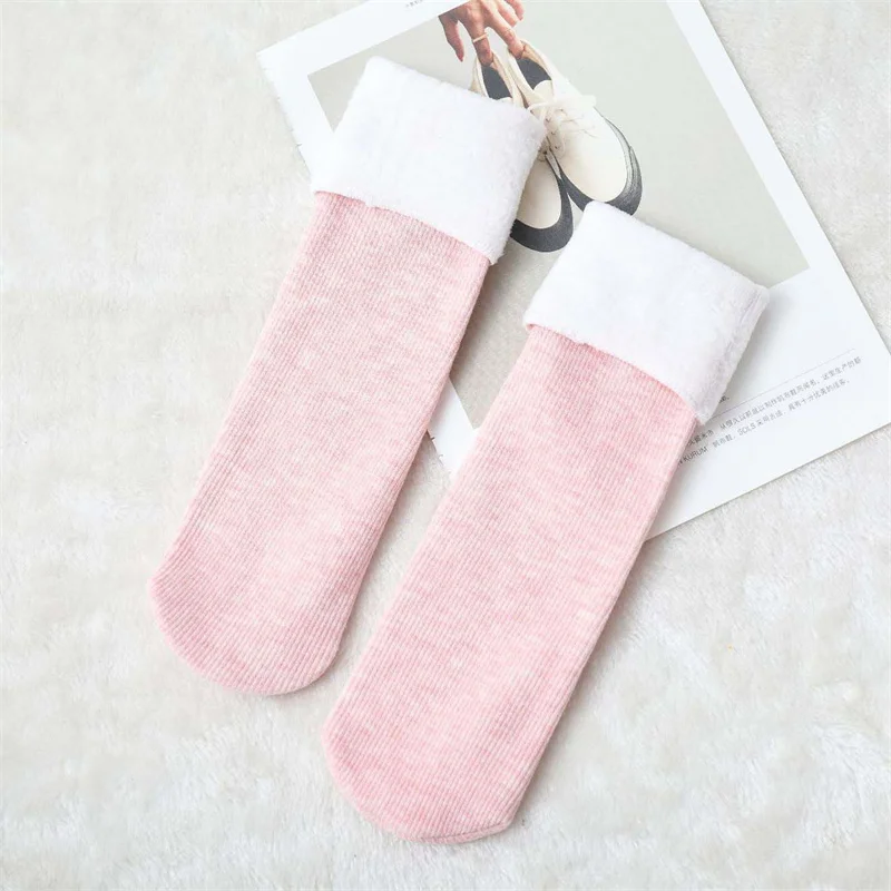 Women Warm Plush Socks Set Autumn Winter Thickening Velvet Boots Female Ladies Lovely Floor Sleeping Thermal Sock Christmas Gift