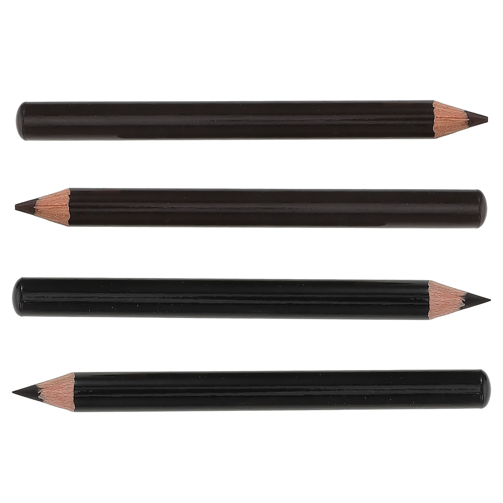 Matita per sopracciglia impermeabile da 4 pezzi Accessorio per sopracciglia in legno Kit per modellare le sopracciglia resistente alle sbavature dall'aspetto naturale marrone morbido
