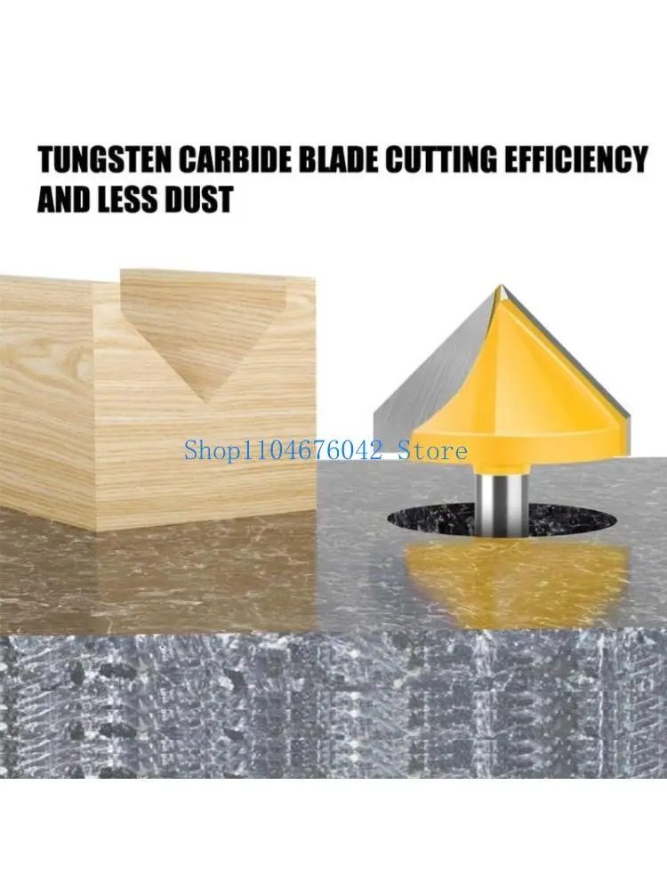 5asd Effizienter 8-mm-Schaft-V-Nut-Hartmetall-Schaftfräser-Fräser, geeignet für Holzarbeiten und Gravieren verschiedener