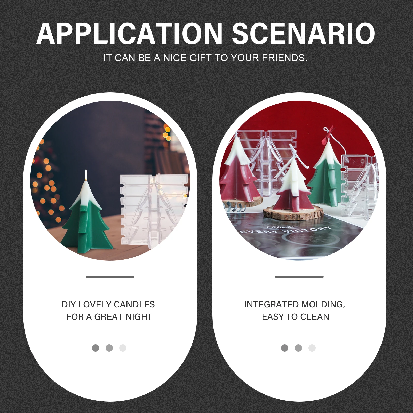 

Christmas Mold Snowflake Design Easy Release Diy Craft Tool For Scented Candles Decorative Home Fragrance Making