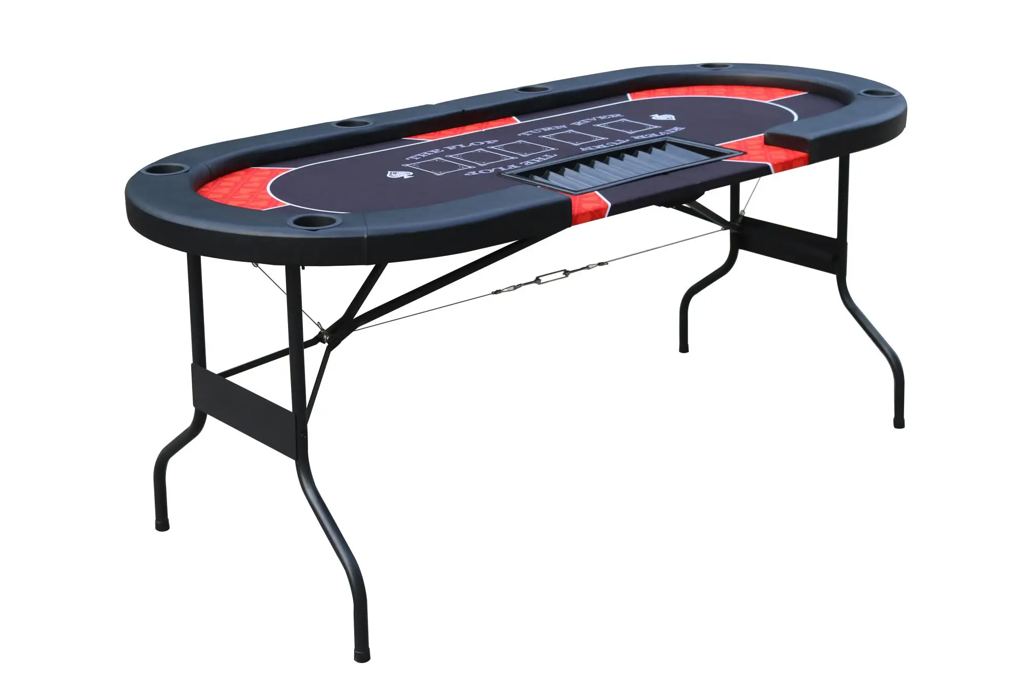 مصنع مخصص 6-10 مقاعد الصلب الساق طاولة البوكر تصميم سهل الطي تكساس عقد Em الجدول #6