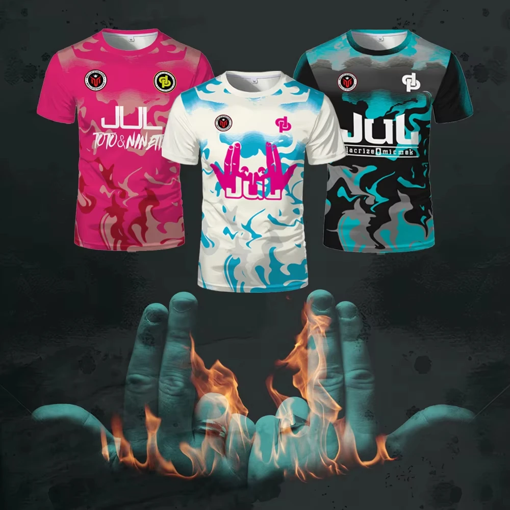 New Summer Maillot JUL Jersey Tchikita Youth Breathable Quick Dry Training Football T-shirt Men and Women Fashion Sports Tees