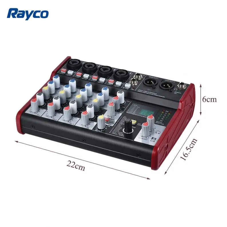 Portable 6-Channel Interface De Audio Built-in 16 Effects
