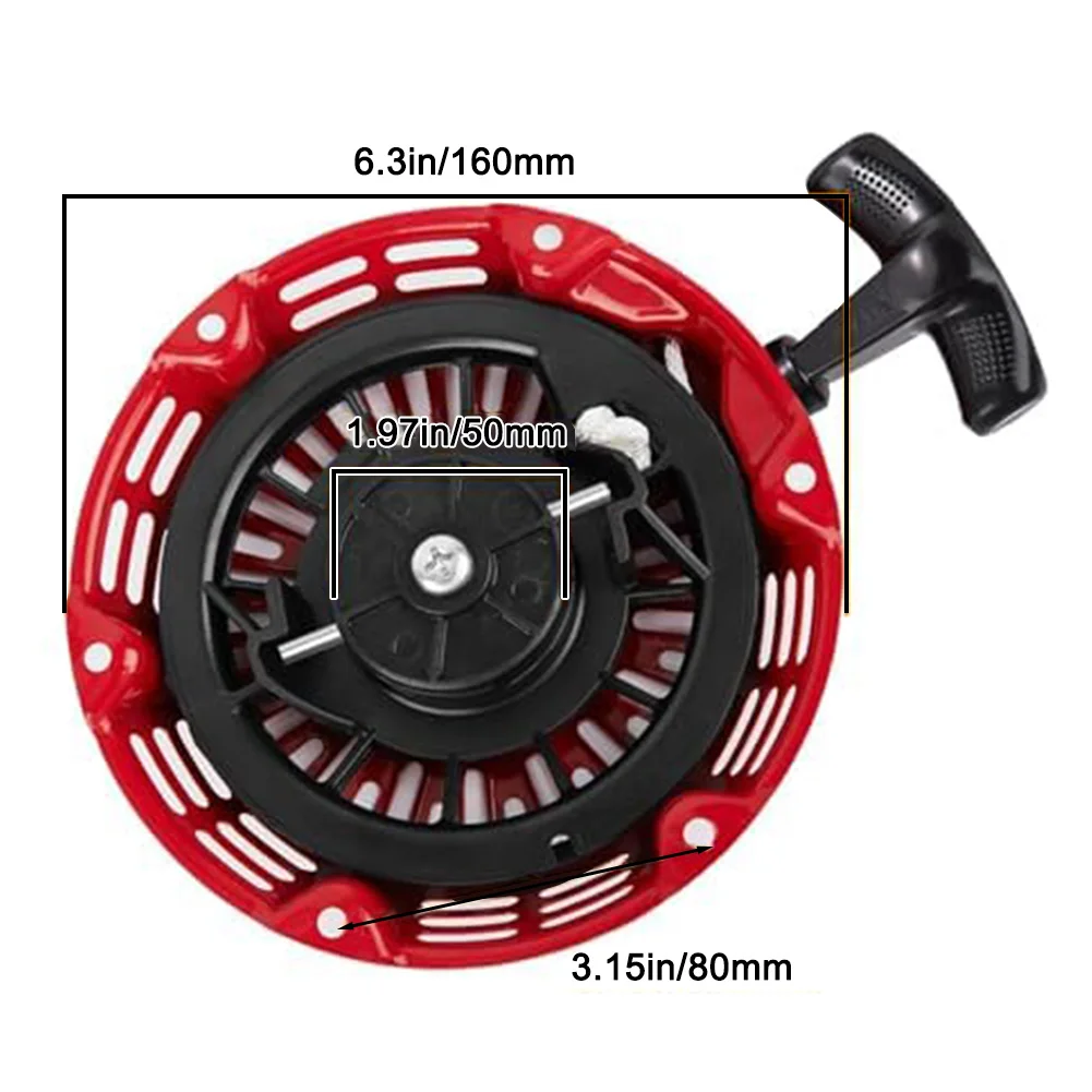 6 قطعة بادئ حركة ارتدادي لهوندا ل GX120 ل GX160 لمحركات GX200 سحب الحبل استبدال سحب بدء الجمعية بادئ حركة ارتدادي #4