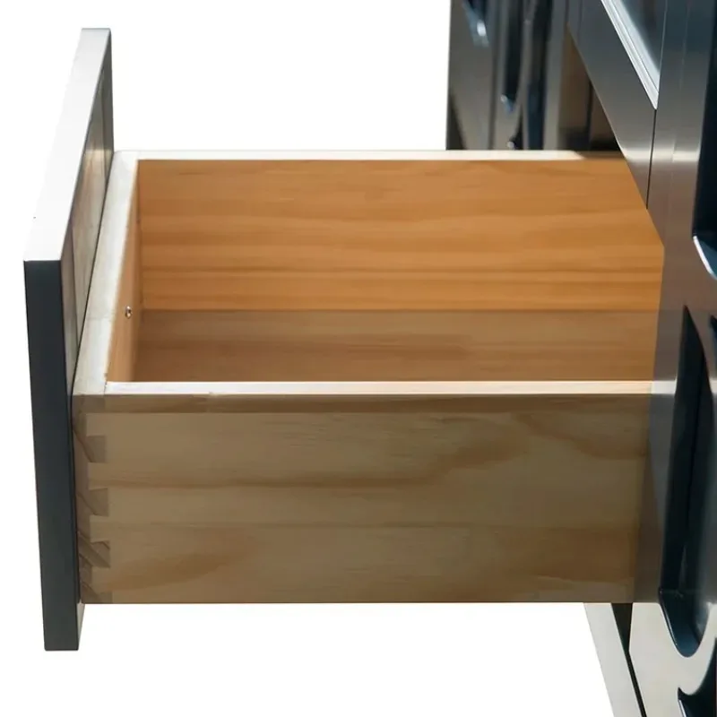 Armário de banheiro de madeira com pia dupla de 60 polegadas e espelho