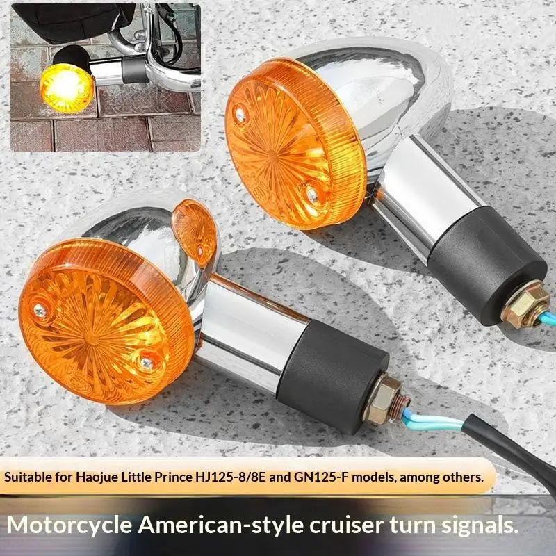 1/2PCS Universal Motorcycles Turn Signal Lights Signal Lamp For GN 125 GN 150 QJ 125cc 150cc 250cc GN125 M109R VRZ1800 650