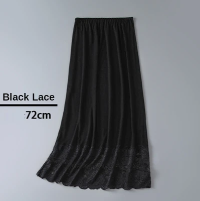 Basic Underskirt Modal Womens Smooth Solid Color Underskirt Elastic Waistband Petticoat for Party Dress Skirt