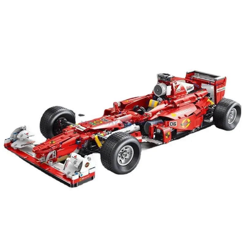 

1:8 Scale Racer Red F1 Super Fast Racing Car T5006 Model Building Blocks Bricks Set Furious Toys for Children Boys