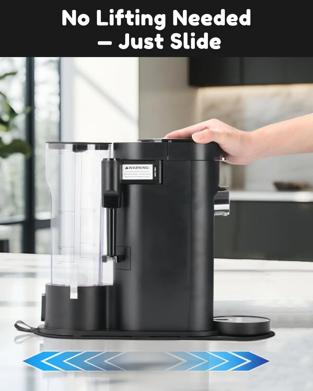 Sliding Pad Smooth Glide with Anti-Slip Base Accessories Includes Hanging Strap For Ninja Coffee Machine PB051/PB041