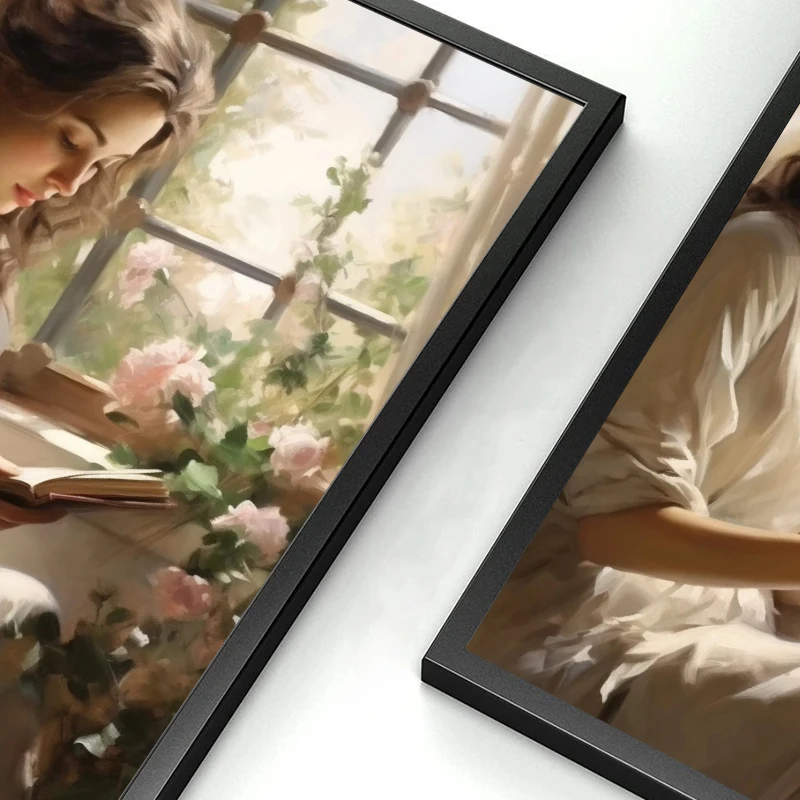 العتيقة صورة امرأة قراءة كتاب المشارك Vintage لا تزال الحياة كتم نغمات حائط لوح رسم الفن غرفة الدراسة غرفة نوم ديكور المنزل