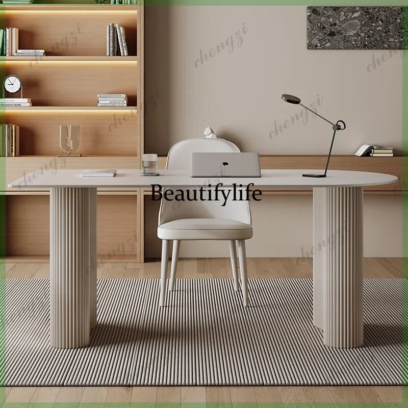 Simple, slate computer, home desk Nordic modern desk small apartment