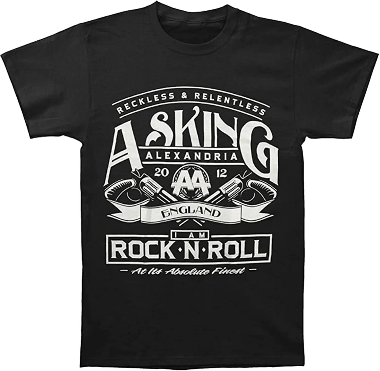 NeatDady Asking Alexandria Men's Rocknroll Short Sleeve T-Shirt