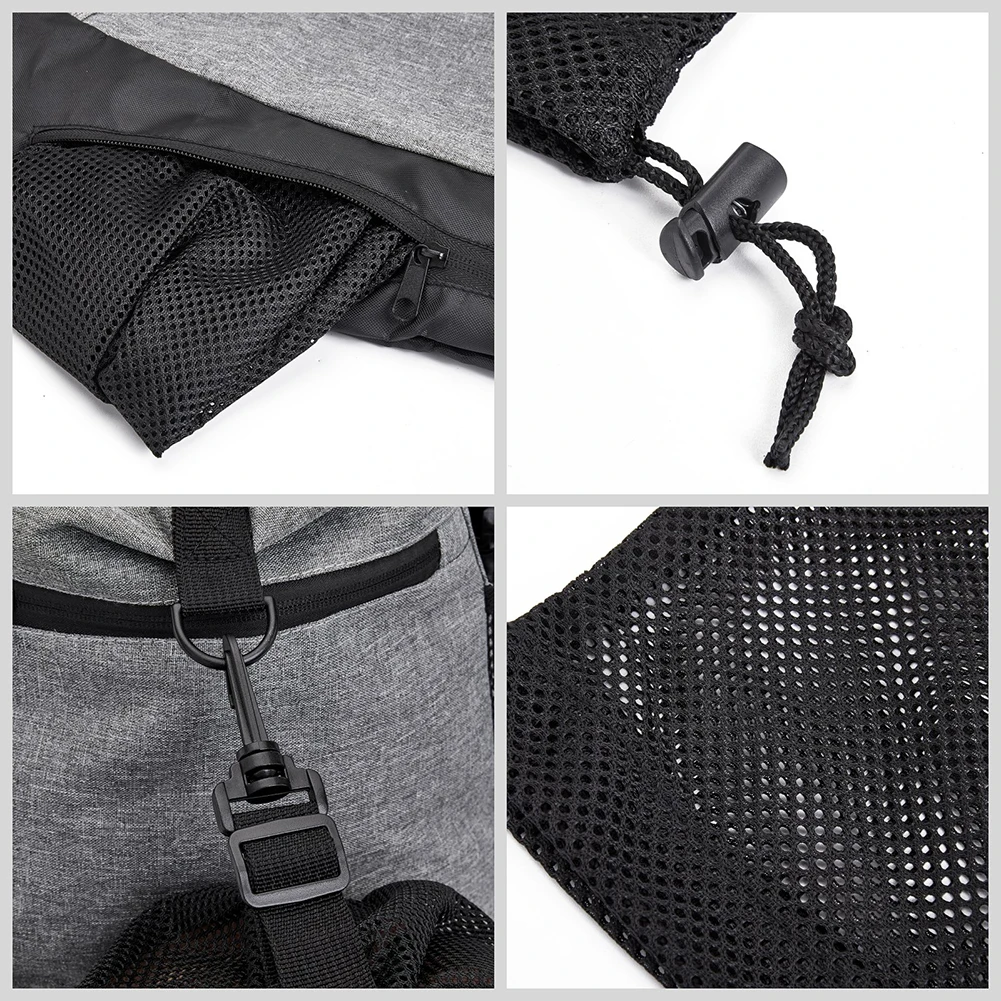 Faltbarer Fußball-Rucksack mit abnehmbarer Netztasche, Sportsack-Tasche, verschleißfester Nylon-Ball-Rucksack, Volleyball-Baseball-Yoga-Tasche